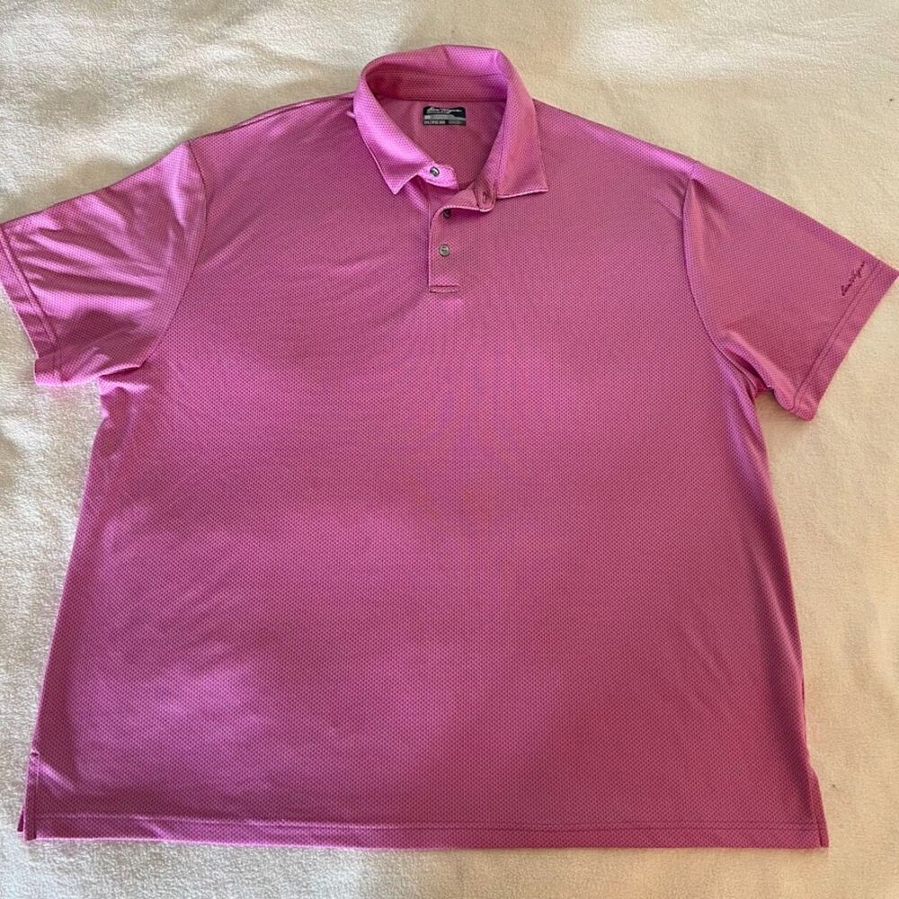 Men's Ben Hogan Performance Pink Golf Polo Shirt Short Sleeved, Size 3XL